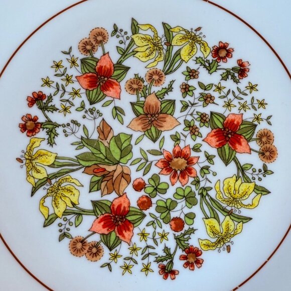 Corelle Indian Summer Dinner Plates Set of 4 VTG Retro Kitchen Table 8.5 Inch - Picture 2 of 11